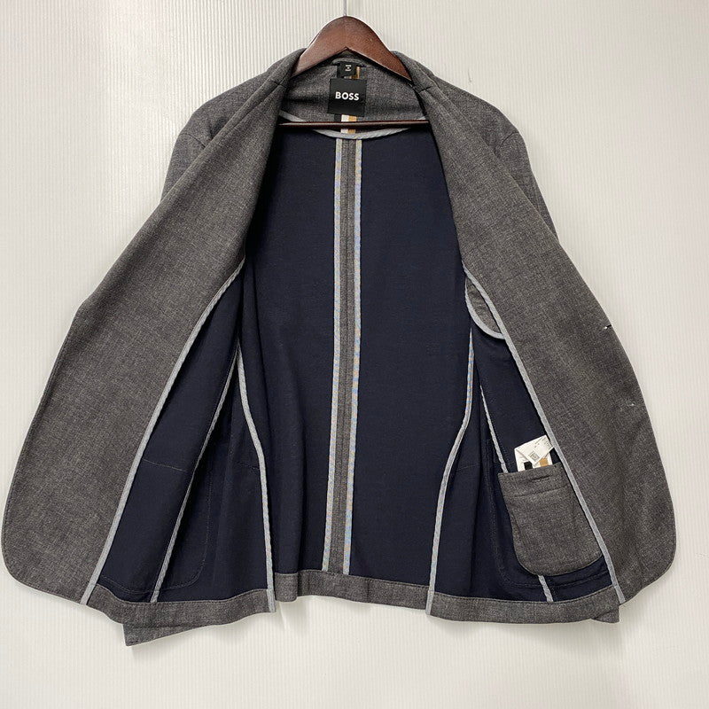 【中古品】【メンズ】 HUGO BOSS ヒューゴボス TAILORED SET UP テーラード セットアップ 141-260821-cs-14-izu サイズ：上50/下48 カラー：グレー系 万代Net店