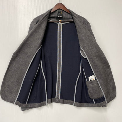 【中古品】【メンズ】 HUGO BOSS ヒューゴボス TAILORED SET UP テーラード セットアップ 141-260821-cs-14-izu サイズ：上50/下48 カラー：グレー系 万代Net店