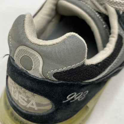 【現状渡し品】【メンズ/レディース】 NEW BALANCE ニューバランス USA製 MR993BK スニーカー 靴 162-260829-kh-09-izu サイズ：26 カラー：ブラック×グレー 万代Net店