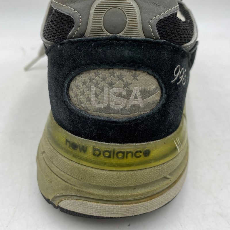 【現状渡し品】【メンズ/レディース】 NEW BALANCE ニューバランス USA製 MR993BK スニーカー 靴 162-260829-kh-09-izu サイズ：26 カラー：ブラック×グレー 万代Net店