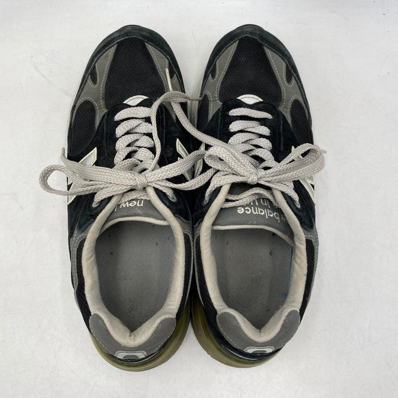 【現状渡し品】【メンズ/レディース】 NEW BALANCE ニューバランス USA製 MR993BK スニーカー 靴 162-260829-kh-09-izu サイズ：26 カラー：ブラック×グレー 万代Net店