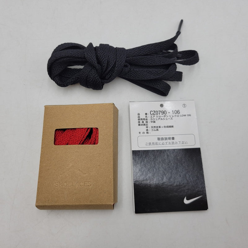 【中古美品】【メンズ】 NIKE ナイキ AIR JORDAN 1 RETRO LOW OG CZ0790-106 エア ジョーダン 1 レトロ ロー OG スニーカー 靴 160-260817-as-13-izu サイズ：30cm カラー：WHITE/BLACK-VARSITY RED 万代Net店