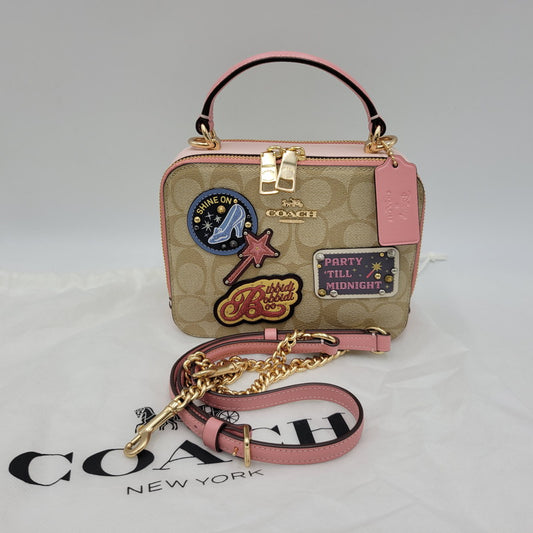 【中古品】【レディース】 COACH コーチ × DISNEY ディズニー 2WAY BAG C1434 ショルダー バッグ カバン 鞄 180-260817-as-02-izu カラー：ベージュ×ピンク 万代Net店