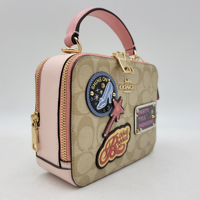 【中古品】【レディース】 COACH コーチ × DISNEY ディズニー 2WAY BAG C1434 ショルダー バッグ カバン 鞄 180-260817-as-02-izu カラー：ベージュ×ピンク 万代Net店