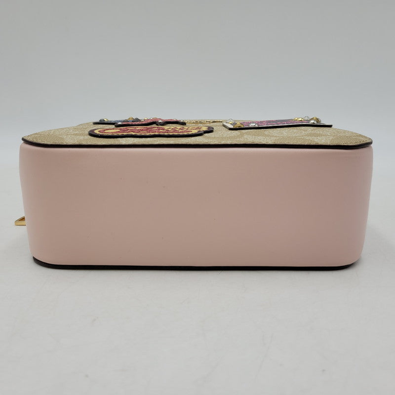 【中古品】【レディース】 COACH コーチ × DISNEY ディズニー 2WAY BAG C1434 ショルダー バッグ カバン 鞄 180-260817-as-02-izu カラー：ベージュ×ピンク 万代Net店