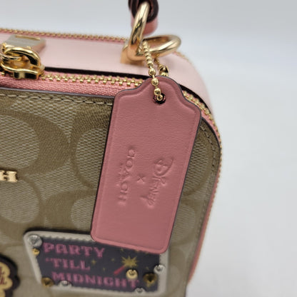 【中古品】【レディース】 COACH コーチ × DISNEY ディズニー 2WAY BAG C1434 ショルダー バッグ カバン 鞄 180-260817-as-02-izu カラー：ベージュ×ピンク 万代Net店