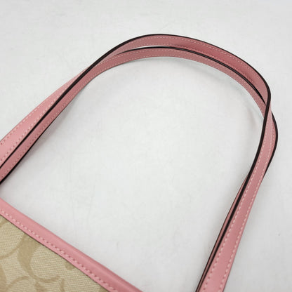 【中古品】【レディース】 COACH コーチ × DISNEY ディズニー TOTE BAG C3724 トートバッグ カバン 鞄 180-260817-as-03-izu カラー：ベージュ×ピンク 万代Net店