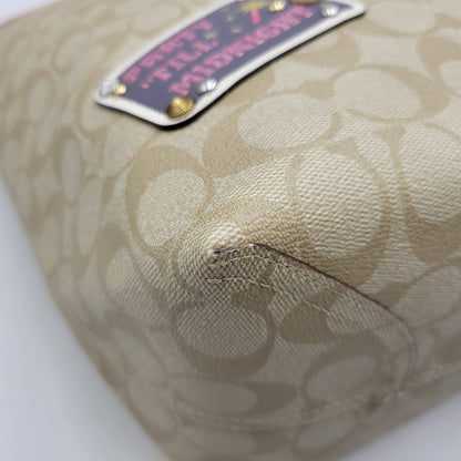 【中古品】【レディース】 COACH コーチ × DISNEY ディズニー TOTE BAG C3724 トートバッグ カバン 鞄 180-260817-as-03-izu カラー：ベージュ×ピンク 万代Net店