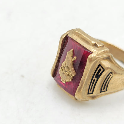 【中古品】【メンズ/レディース】 HERFF JONES ハーフジョンズ 1960 HIGH SCHOOL RING ハイスクールリング 指輪 アクセサリー 192-260817-as-06-izu カラー：ゴールド 万代Net店