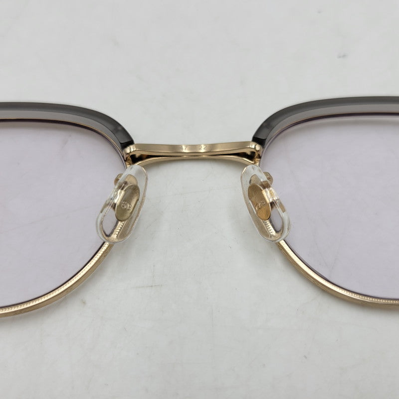 【中古品】【メンズ/レディース】 EYEVAN アイヴァン BLANKS EYEWEAR ブランクス アイウェア メガネ 203-260817-as-08-izu サイズ：47□22-145 カラー：ゴールド×グレー 万代Net店