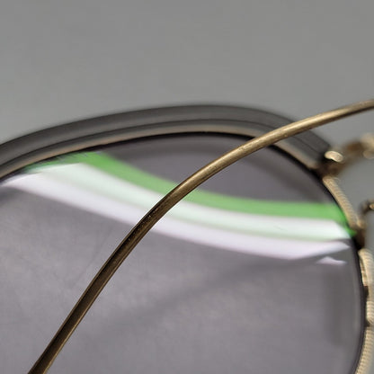 【中古品】【メンズ/レディース】 EYEVAN アイヴァン BLANKS EYEWEAR ブランクス アイウェア メガネ 203-260817-as-08-izu サイズ：47□22-145 カラー：ゴールド×グレー 万代Net店