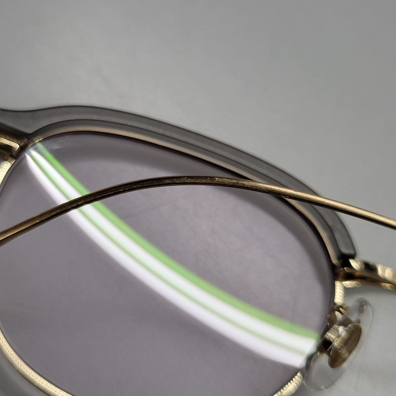 【中古品】【メンズ/レディース】 EYEVAN アイヴァン BLANKS EYEWEAR ブランクス アイウェア メガネ 203-260817-as-08-izu サイズ：47□22-145 カラー：ゴールド×グレー 万代Net店