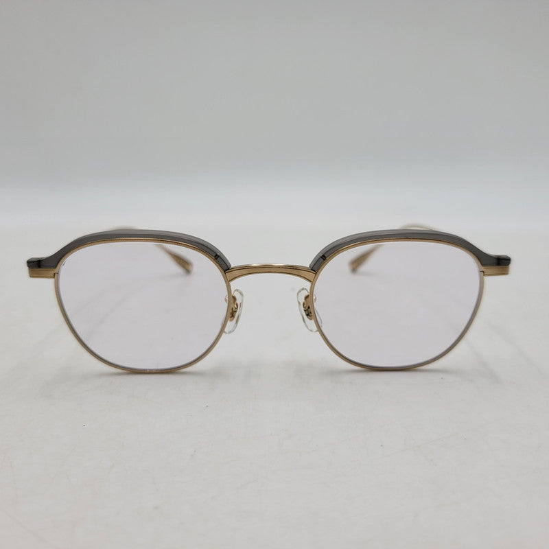 【中古品】【メンズ/レディース】 EYEVAN アイヴァン BLANKS EYEWEAR ブランクス アイウェア メガネ 203-260817-as-08-izu サイズ：47□22-145 カラー：ゴールド×グレー 万代Net店