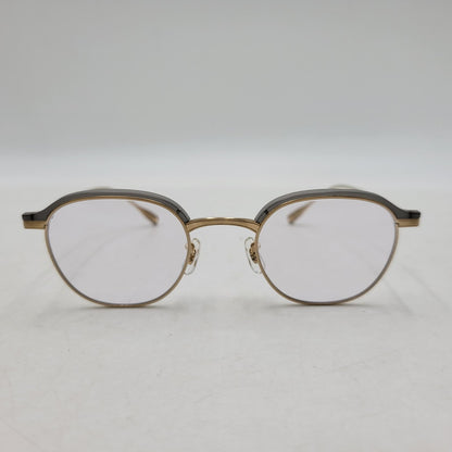 【中古品】【メンズ/レディース】 EYEVAN アイヴァン BLANKS EYEWEAR ブランクス アイウェア メガネ 203-260817-as-08-izu サイズ：47□22-145 カラー：ゴールド×グレー 万代Net店