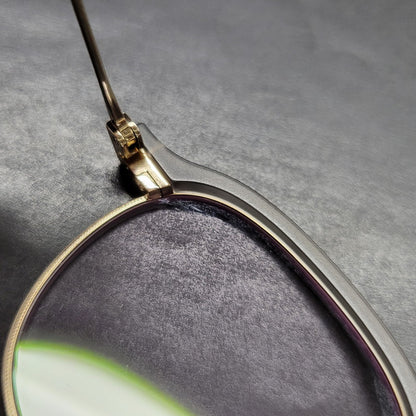 【中古品】【メンズ/レディース】 EYEVAN アイヴァン BLANKS EYEWEAR ブランクス アイウェア メガネ 203-260817-as-08-izu サイズ：47□22-145 カラー：ゴールド×グレー 万代Net店