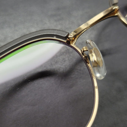 【中古品】【メンズ/レディース】 EYEVAN アイヴァン BLANKS EYEWEAR ブランクス アイウェア メガネ 203-260817-as-08-izu サイズ：47□22-145 カラー：ゴールド×グレー 万代Net店
