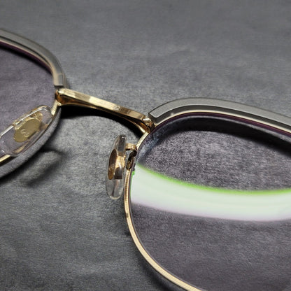 【中古品】【メンズ/レディース】 EYEVAN アイヴァン BLANKS EYEWEAR ブランクス アイウェア メガネ 203-260817-as-08-izu サイズ：47□22-145 カラー：ゴールド×グレー 万代Net店