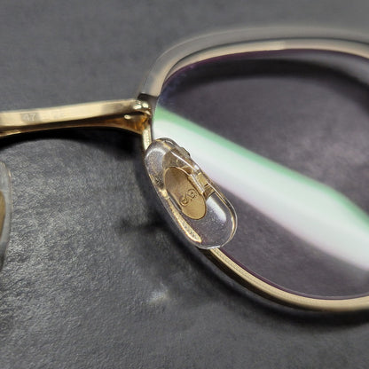 【中古品】【メンズ/レディース】 EYEVAN アイヴァン BLANKS EYEWEAR ブランクス アイウェア メガネ 203-260817-as-08-izu サイズ：47□22-145 カラー：ゴールド×グレー 万代Net店