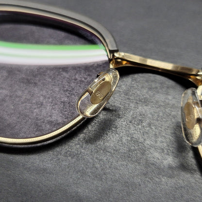 【中古品】【メンズ/レディース】 EYEVAN アイヴァン BLANKS EYEWEAR ブランクス アイウェア メガネ 203-260817-as-08-izu サイズ：47□22-145 カラー：ゴールド×グレー 万代Net店