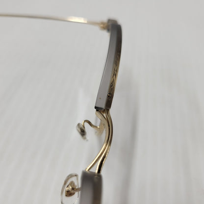 【中古品】【メンズ/レディース】 EYEVAN アイヴァン BLANKS EYEWEAR ブランクス アイウェア メガネ 203-260817-as-08-izu サイズ：47□22-145 カラー：ゴールド×グレー 万代Net店