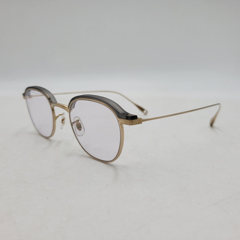 【中古品】【メンズ/レディース】 EYEVAN アイヴァン BLANKS EYEWEAR ブランクス アイウェア メガネ 203-260817-as-08-izu サイズ：47□22-145 カラー：ゴールド×グレー 万代Net店
