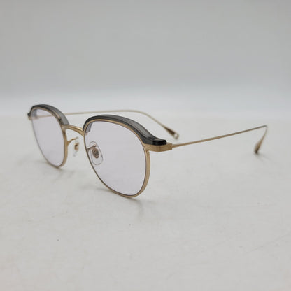 【中古品】【メンズ/レディース】 EYEVAN アイヴァン BLANKS EYEWEAR ブランクス アイウェア メガネ 203-260817-as-08-izu サイズ：47□22-145 カラー：ゴールド×グレー 万代Net店