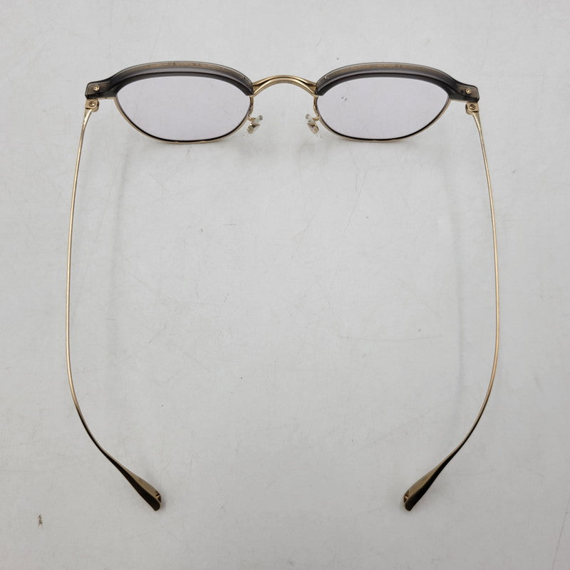【中古品】【メンズ/レディース】 EYEVAN アイヴァン BLANKS EYEWEAR ブランクス アイウェア メガネ 203-260817-as-08-izu サイズ：47□22-145 カラー：ゴールド×グレー 万代Net店