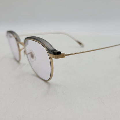 【中古品】【メンズ/レディース】 EYEVAN アイヴァン BLANKS EYEWEAR ブランクス アイウェア メガネ 203-260817-as-08-izu サイズ：47□22-145 カラー：ゴールド×グレー 万代Net店