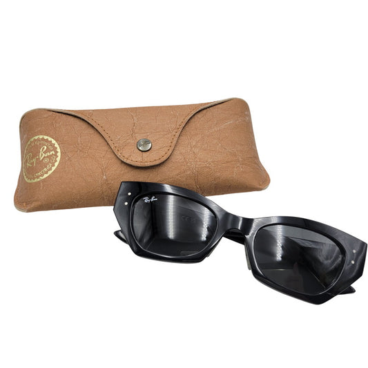 【中古品】【メンズ/レディース】 Ray-Ban レイバン ZENA BIO-BASED SUNGLASSES RB4430F ゼナ バイオベース サングラス 203-260817-as-07-izu サイズ：52□22-145 カラー：ブラック 万代Net店