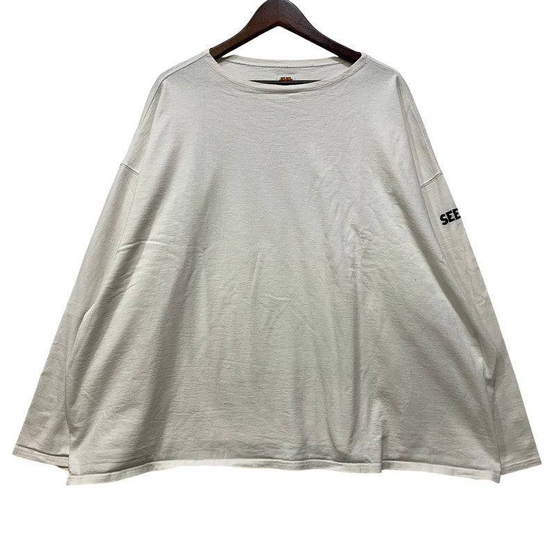【中古品】【メンズ】 SEE SEE シーシー OVERSIZED LS TEE オーバーサイズド ロングスリーブ Tシャツ トップス 長袖 140-260828-cs-15-izu サイズ：XL カラー：ホワイト 万代Net店