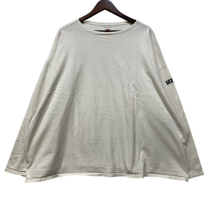 【中古品】【メンズ】 SEE SEE シーシー OVERSIZED LS TEE オーバーサイズド ロングスリーブ Tシャツ トップス 長袖 140-260828-cs-15-izu サイズ：XL カラー：ホワイト 万代Net店