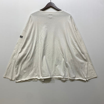 【中古品】【メンズ】 SEE SEE シーシー OVERSIZED LS TEE オーバーサイズド ロングスリーブ Tシャツ トップス 長袖 140-260828-cs-15-izu サイズ：XL カラー：ホワイト 万代Net店