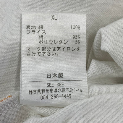 【中古品】【メンズ】 SEE SEE シーシー BIG SILHOUETTE SS TEE ビッグ シルエット ショートスリーブ Tシャツ トップス 半袖 140-260828-cs-14-izu サイズ：XL カラー：ホワイト 万代Net店