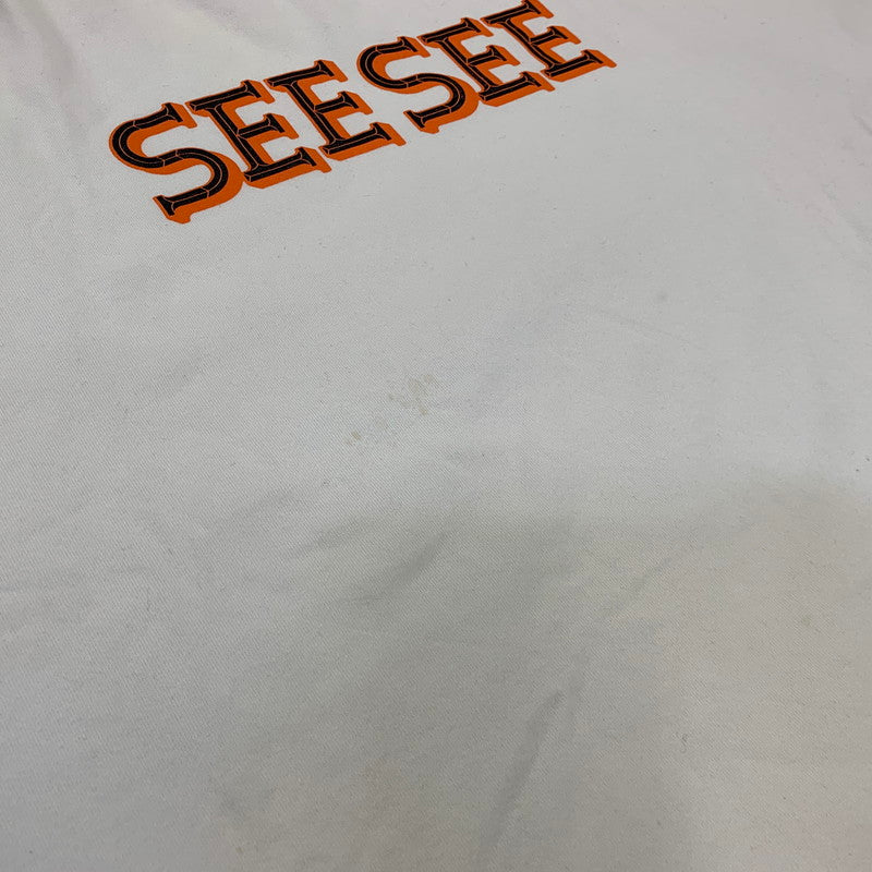【中古品】【メンズ】 SEE SEE シーシー BIG SILHOUETTE SS TEE ビッグ シルエット ショートスリーブ Tシャツ トップス 半袖 140-260828-cs-14-izu サイズ：XL カラー：ホワイト 万代Net店