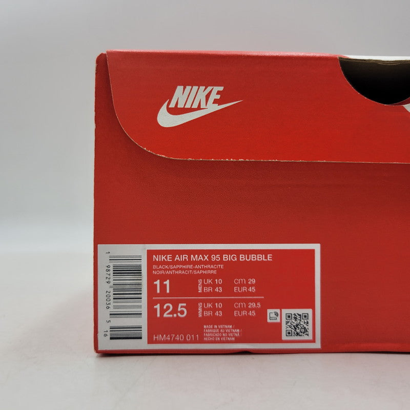 【中古美品】【メンズ】 NIKE ナイキ AIR MAX 95 BIG BUBBLE HM4740-011 エア マックス 95 ビッグバブル スニーカー 靴 160-260817-as-11-izu サイズ：29cm カラー：BLACK/SAPPHIRE-ANTHRACITE 万代Net店