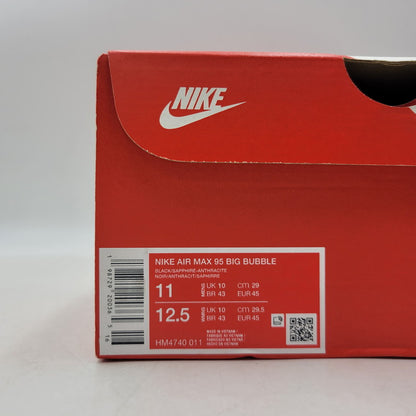 【中古美品】【メンズ】 NIKE ナイキ AIR MAX 95 BIG BUBBLE HM4740-011 エア マックス 95 ビッグバブル スニーカー 靴 160-260817-as-11-izu サイズ：29cm カラー：BLACK/SAPPHIRE-ANTHRACITE 万代Net店