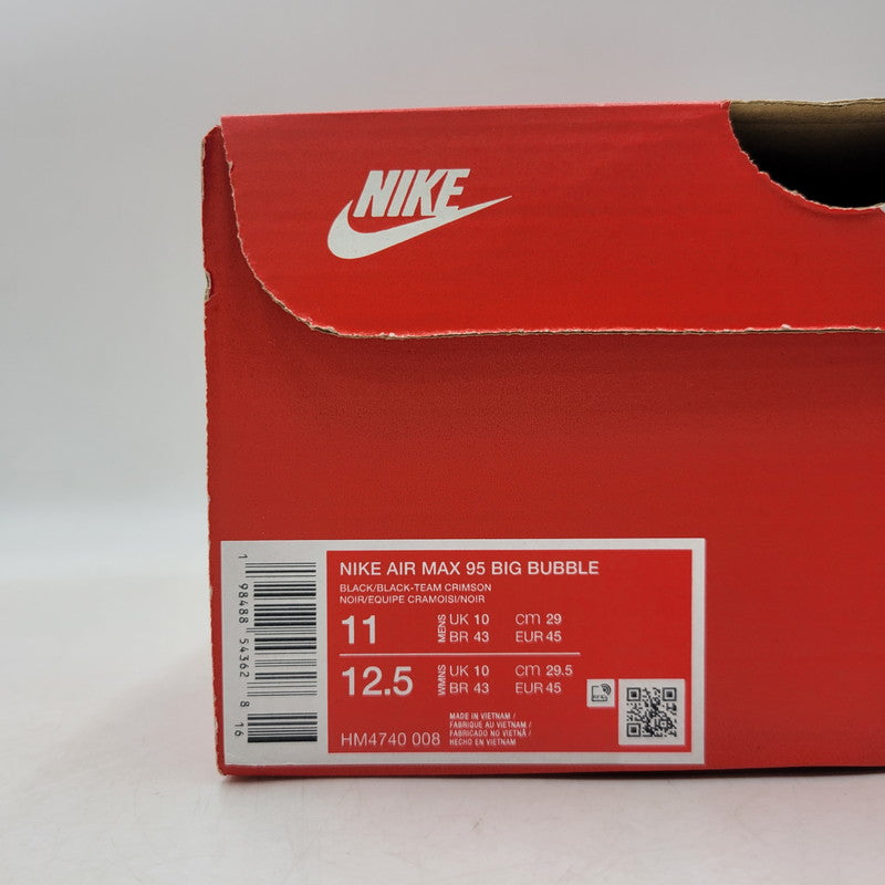 【中古美品】【メンズ】 NIKE ナイキ AIR MAX 95 BIG BUBBLE HM4740-008 エア マックス 95 ビッグバブル スニーカー 靴 160-260817-as-18-izu サイズ：29cm カラー：BLACK/BLACK-TEAM CRIMSON 万代Net店
