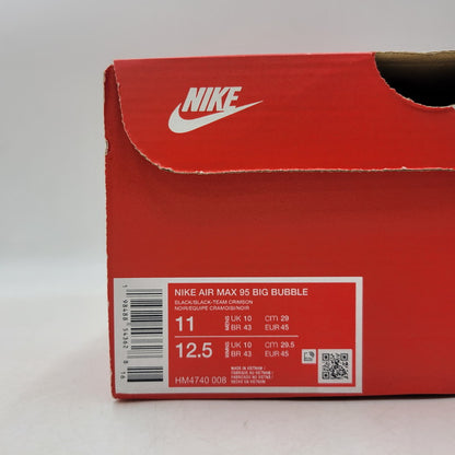 【中古美品】【メンズ】 NIKE ナイキ AIR MAX 95 BIG BUBBLE HM4740-008 エア マックス 95 ビッグバブル スニーカー 靴 160-260817-as-18-izu サイズ：29cm カラー：BLACK/BLACK-TEAM CRIMSON 万代Net店