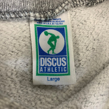 【中古品】【メンズ】 DISCUS ディスカス USA製 90’S PULLOVER HOODIE プルオーバー フーディー トップス 長袖 146-260828-cs-02-izu サイズ：L カラー：グレー 万代Net店