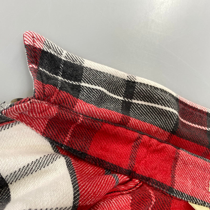 【中古品】【メンズ】 ST. JOHN’S BAY セントジョンズベイ BIG MAC FLANNEL ビッグマック FLANNEL CHECK SHIRT フランネルチェックシャツ 長袖 USA製 146-260818-as-15-izu サイズ：L カラー：レッド系 万代Net店
