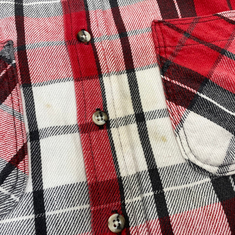 【中古品】【メンズ】 ST. JOHN’S BAY セントジョンズベイ BIG MAC FLANNEL ビッグマック FLANNEL CHECK SHIRT フランネルチェックシャツ 長袖 USA製 146-260818-as-15-izu サイズ：L カラー：レッド系 万代Net店