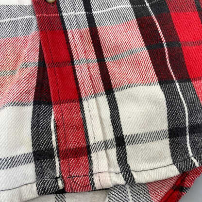 【中古品】【メンズ】 ST. JOHN’S BAY セントジョンズベイ BIG MAC FLANNEL ビッグマック FLANNEL CHECK SHIRT フランネルチェックシャツ 長袖 USA製 146-260818-as-15-izu サイズ：L カラー：レッド系 万代Net店