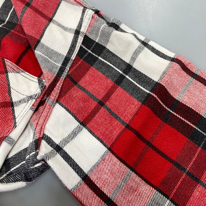 【中古品】【メンズ】 ST. JOHN’S BAY セントジョンズベイ BIG MAC FLANNEL ビッグマック FLANNEL CHECK SHIRT フランネルチェックシャツ 長袖 USA製 146-260818-as-15-izu サイズ：L カラー：レッド系 万代Net店