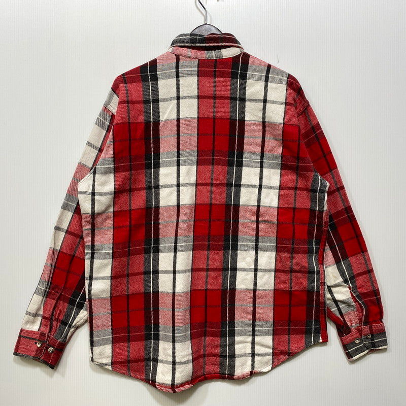 【中古品】【メンズ】 ST. JOHN’S BAY セントジョンズベイ BIG MAC FLANNEL ビッグマック FLANNEL CHECK SHIRT フランネルチェックシャツ 長袖 USA製 146-260818-as-15-izu サイズ：L カラー：レッド系 万代Net店