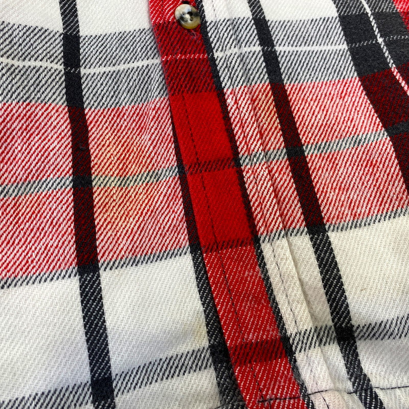 【中古品】【メンズ】 ST. JOHN’S BAY セントジョンズベイ BIG MAC FLANNEL ビッグマック FLANNEL CHECK SHIRT フランネルチェックシャツ 長袖 USA製 146-260818-as-15-izu サイズ：L カラー：レッド系 万代Net店
