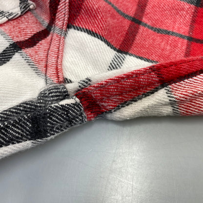 【中古品】【メンズ】 ST. JOHN’S BAY セントジョンズベイ BIG MAC FLANNEL ビッグマック FLANNEL CHECK SHIRT フランネルチェックシャツ 長袖 USA製 146-260818-as-15-izu サイズ：L カラー：レッド系 万代Net店