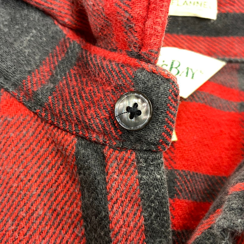 【中古品】【メンズ】 ST. JOHN’S BAY セントジョンズベイ BIG MAC FLANNEL ビッグマック FLANNEL CHECK SHIRT フランネルチェックシャツ 長袖 USA製 146-260818-as-17-izu サイズ：L カラー：レッド×ブラック 万代Net店