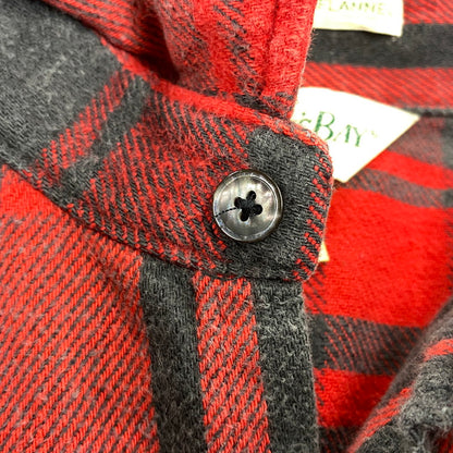 【中古品】【メンズ】 ST. JOHN’S BAY セントジョンズベイ BIG MAC FLANNEL ビッグマック FLANNEL CHECK SHIRT フランネルチェックシャツ 長袖 USA製 146-260818-as-17-izu サイズ：L カラー：レッド×ブラック 万代Net店