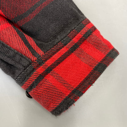 【中古品】【メンズ】 ST. JOHN’S BAY セントジョンズベイ BIG MAC FLANNEL ビッグマック FLANNEL CHECK SHIRT フランネルチェックシャツ 長袖 USA製 146-260818-as-17-izu サイズ：L カラー：レッド×ブラック 万代Net店