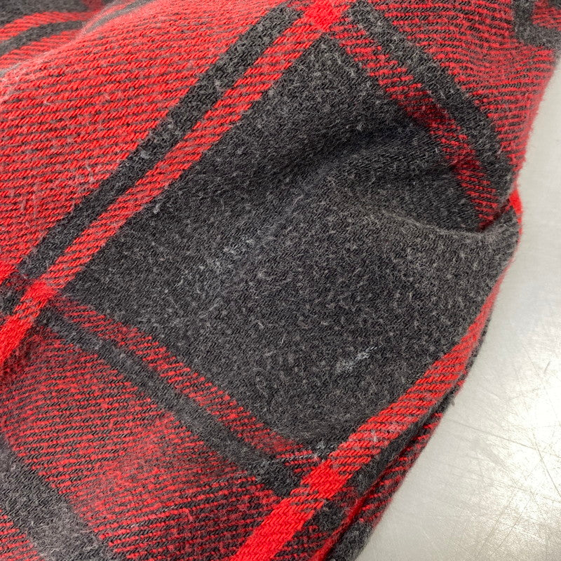 【中古品】【メンズ】 ST. JOHN’S BAY セントジョンズベイ BIG MAC FLANNEL ビッグマック FLANNEL CHECK SHIRT フランネルチェックシャツ 長袖 USA製 146-260818-as-17-izu サイズ：L カラー：レッド×ブラック 万代Net店